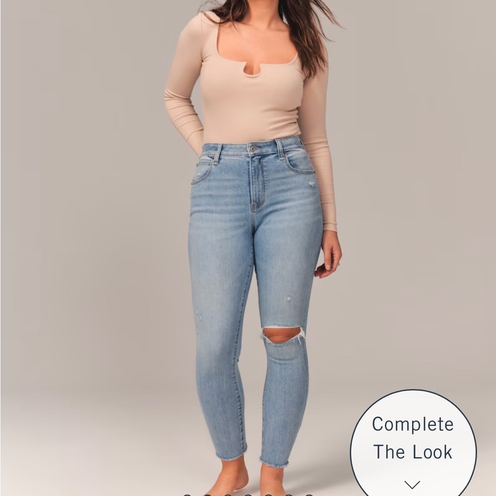 Abercrombie & Fitch Curve Love High Rise Super Skinny Ankle Jean